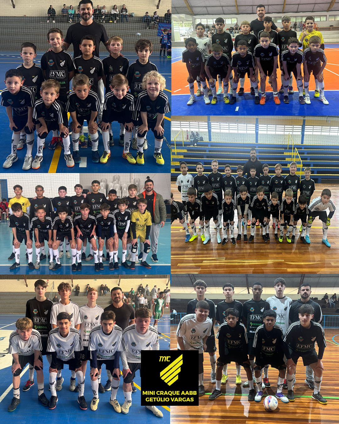 Escolinha de futsal de Getúlio Vargas: parceria com a AABB e impacto social