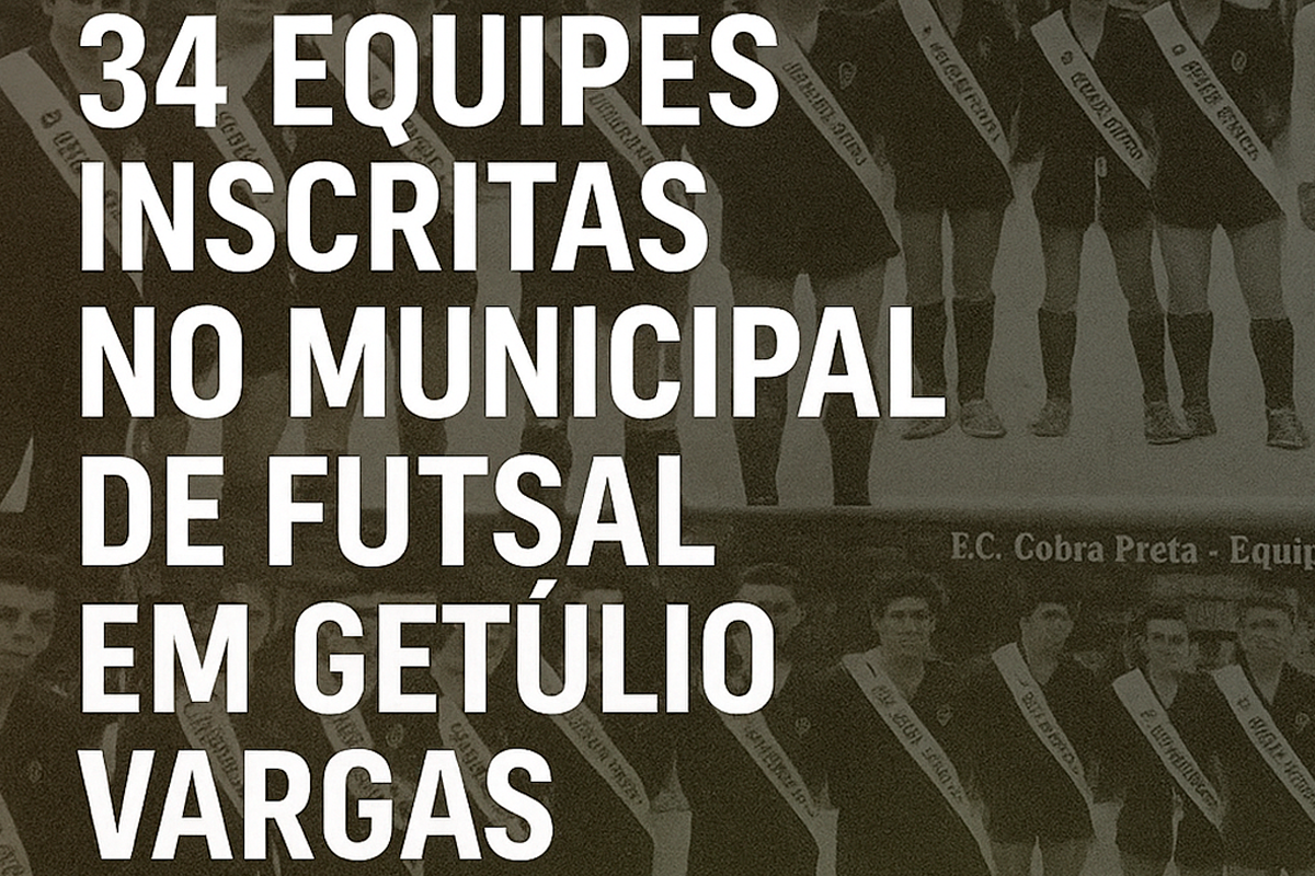 34 equipes inscritas no municipal de futsal em Getúlio Vargas